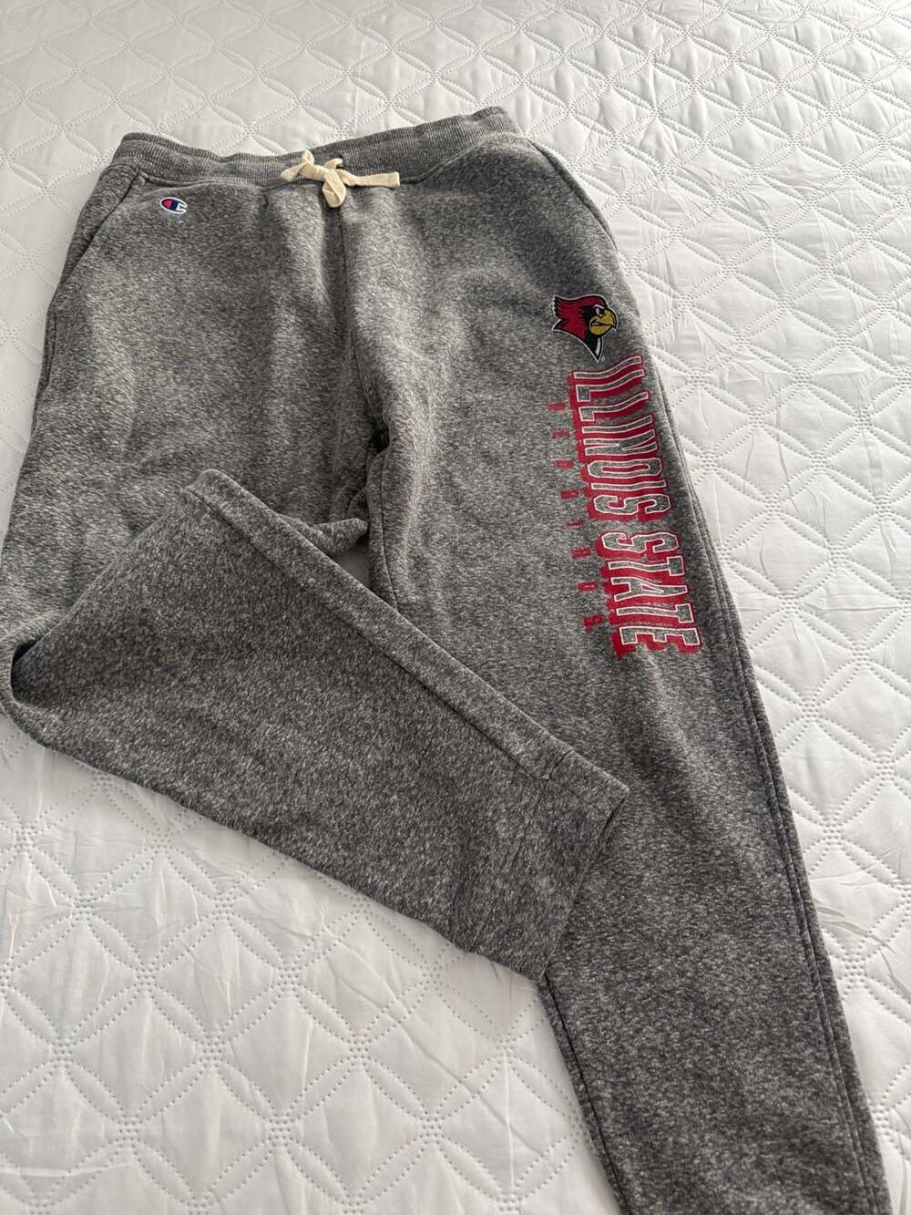 Champion Illinois State Redbirds Heather Gray Sweatpants Men's Large